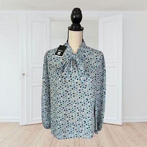 DKNY Tie Neck Tunic Top